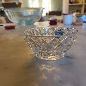 Lennox Crystal nut bowl, m & m, wedding ring bowl